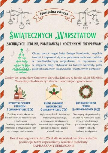 Świąteczne warsztaty dla dziewczyn i kobiet